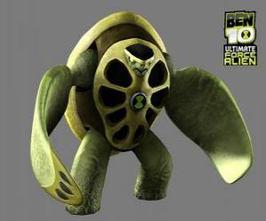 Puzzle Terraspin, ξένων χελώνα που έχει την εξουσία να ελέγχει την αέρα και ανεμοστρόβιλοι.  Ben 10 Ultimate Alien